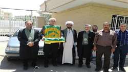 عيادت خدام حرم رضوي از بيماران بيمارستان امام حسين (ع) آرادان