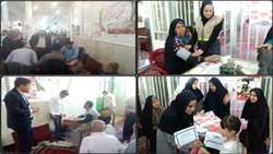 برپایی ایستگاه سلامت در محل مصلی نماز جمعه شهرستان دامغان