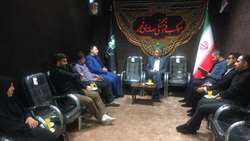 بازدید رئیس دانشگاه علوم پزشکی استان سمنان از موکب فرهنگی رسانه ای فجر سمنان