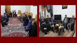 دیدار و دلجویی رئیس دانشگاه علوم پزشکی استان سمنان از خانواده همکاران متوفی