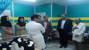 بازدید سرزده دکتر شادنوش رئیس دانشگاه از کلینیک تخصصی و فوق تخصص دانشگاه 96/09/07