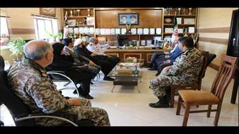 دیدار دکتر دانائی رئیس دانشگاه با فرمانده مرکز آموزش قرارگاه پدافند هوایی خاتم الانبیا سمنان 98.07.15