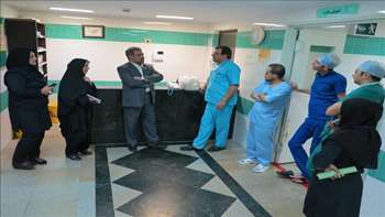 بازدید دکتر شادنوش رئیس دانشگاه از مرکز آموزشی پژوهشی درمانی کوثر 96/04/29