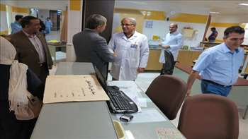 بازدید دکتر شادنوش رئیس  دانشگاه از بیمارستان ولایت شهرستان دامغان 95/06/05