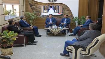 دیدار میر معینی مدیر امور شعب بانک رفاه کارگران استان سمنان با دكتر شادنوش رئيس دانشگاه 95/07/10