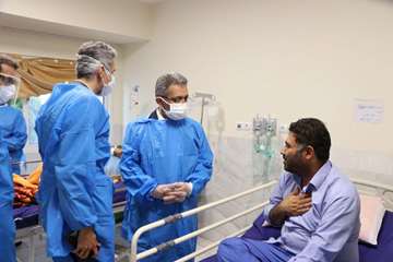 بازدید معاون درمان وزارت بهداشت از بخش ایزوله تنفسی و ICU کرونا بیمارستان کوثر 