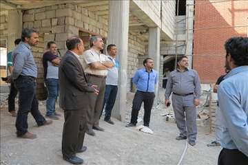 بازدید دکتر شادنوش رئیس دانشگاه از خوابگاه در دست ساخت دانشکده پیراپزشکی - شهرستان سرخه 95/06/13 