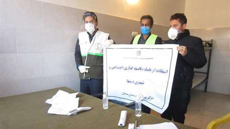  حضور تیم مراقبتی مرکز بهداشت شهرستان سمنان در پلیس راهور