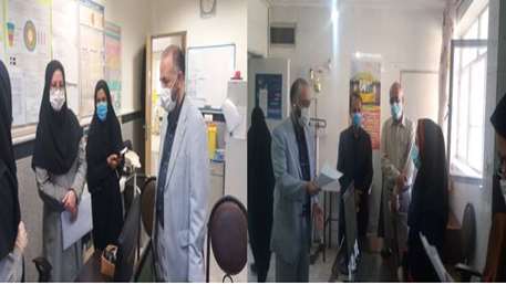  بازديد مسئول دبیرخانه کرونا دانشگاه علوم پزشکی استان سمنان از مراكز خدمات جامع سلامت شهرستان آرادان