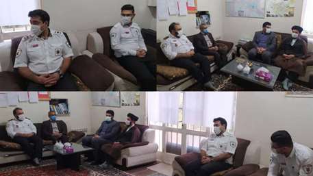  حضور امام جمعه شهر گرمسار در مركز مديريت و حوادث فوريت هاي پزشكي اورژانس 115 شهرستان گرمسار