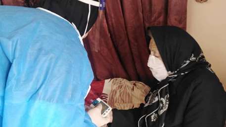  انجام ویزیت و مراقبت در منزل توسط تیم مراقبتی مرکز جعفر آبادی شهمیرزاد